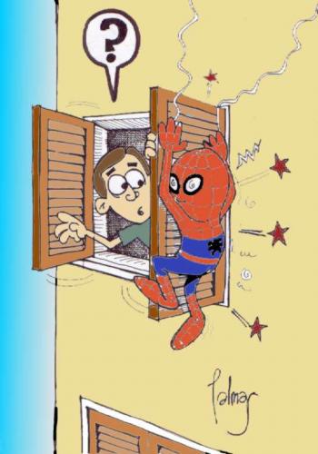 Cartoon: spyderman (medium) by Palmas tagged superheroes