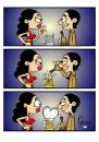 Cartoon: Cerveza (small) by Palmas tagged romantico
