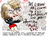 Cartoon: Sarah redux (small) by Dunlap-Shohl tagged sarah,palin,health,refom,obama