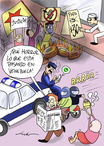 Cartoon: Venezuela (medium) by lucholuna tagged venezuela