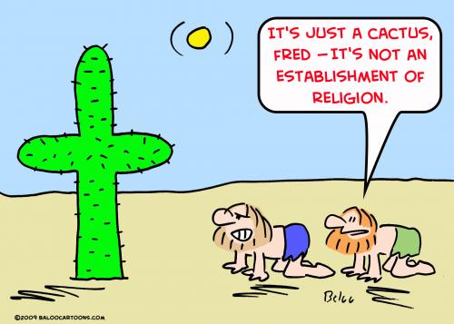 Cartoon: 1 an establishment religion cact (medium) by rmay tagged an,establishment,religion,cactus