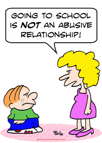 Cartoon: abusive relationship school (medium) by rmay tagged abusive,relationship,school