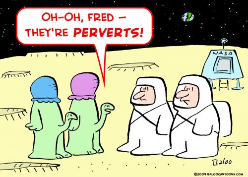 Cartoon: aliens moon perverts (medium) by rmay tagged aliens,moon,perverts