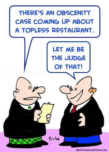 Cartoon: be judge of that topless (medium) by rmay tagged be,judge,of,that,topless