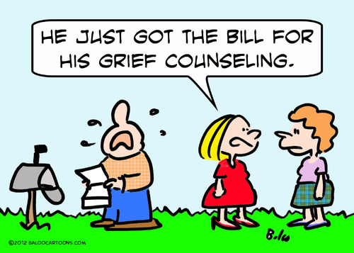 Cartoon: bill for grief counseling (medium) by rmay tagged bill,for,grief,counseling
