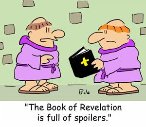 Cartoon: Book of Revelations (medium) by rmay tagged spoilers,religion,monks