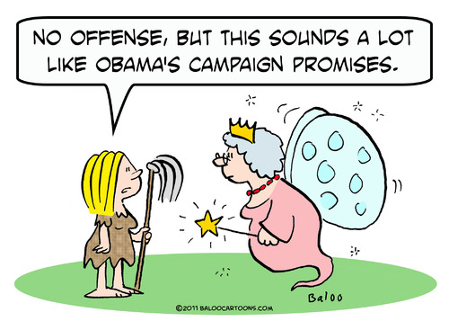 Cartoon: campaign promises obama cinderel (medium) by rmay tagged campaign,promises,obama,cinderel
