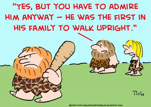 Cartoon: caveman first family upright (medium) by rmay tagged caveman,first,family,upright