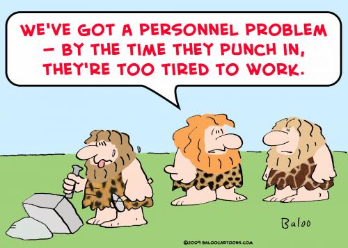 Cartoon: caveman punch in tired (medium) by rmay tagged caveman,punch,in,tired