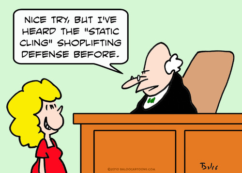 Cartoon: cling static shoplifting judge (medium) by rmay tagged cling,static,shoplifting,judge
