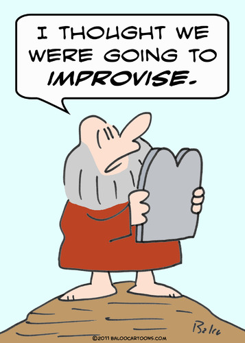 Cartoon: commandments moses improvise (medium) by rmay tagged commandments,moses,improvise