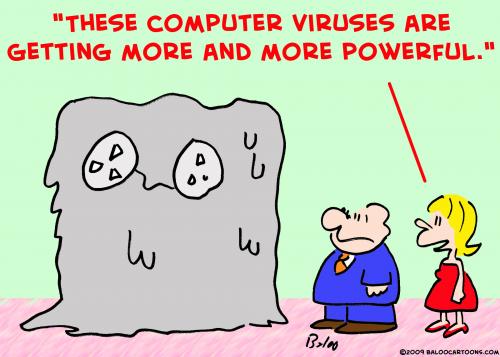 Cartoon: computer viruses powerful (medium) by rmay tagged computer,viruses,powerful