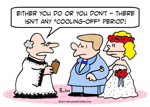 Cartoon: cooling off period wedding (medium) by rmay tagged cooling,off,period,wedding