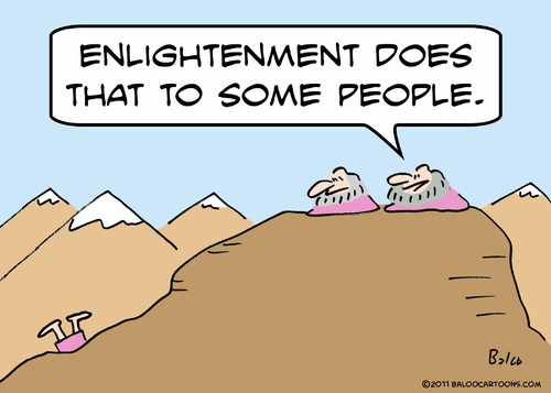 Cartoon: enlightenment fall gurus (medium) by rmay tagged enlightenment,fall,gurus