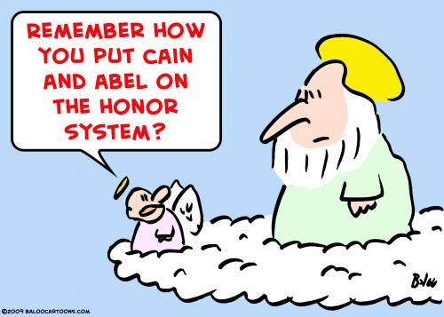 Cartoon: god angel adam eve dualism (medium) by rmay tagged god,angel,adam,eve,dualism