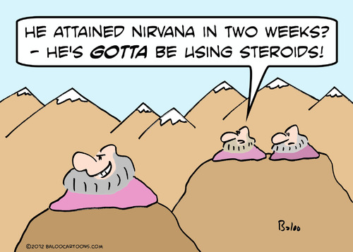 Cartoon: guru nirvana using steroids (medium) by rmay tagged steroids,using,nirvana,guru