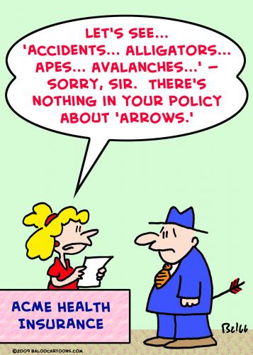 Cartoon: insurance policy arrows (medium) by rmay tagged insurance,policy,arrows