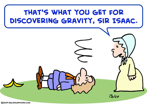 Cartoon: isaac newton gravity panana (medium) by rmay tagged isaac,newton,gravity,panana