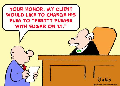 Cartoon: judge pretty please sugar (medium) by rmay tagged judge,pretty,please,sugar