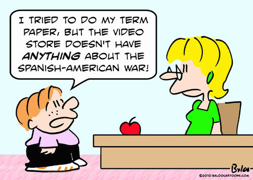 Cartoon: kid teacher video homework spani (medium) by rmay tagged kid,teacher,video,homework,spani