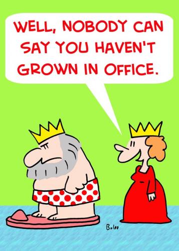 Cartoon: KING QUEEN GROWN IN OFFICE (medium) by rmay tagged king,queen,grown,in,office