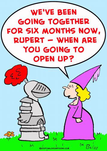 Cartoon: knight open up (medium) by rmay tagged knight,open,up