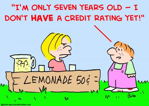 Cartoon: lemonade credit rating (medium) by rmay tagged lemonade,credit,rating