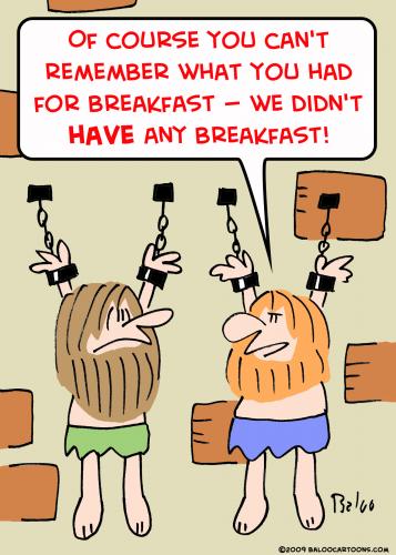 Cartoon: prisoners chains breakfast (medium) by rmay tagged prisoners,chains,breakfast