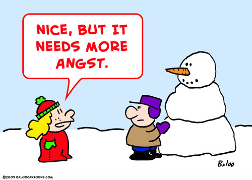Cartoon: snowman more angst (medium) by rmay tagged snowman,more,angst