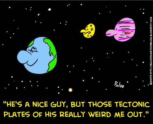 Cartoon: weird tectonic plates earth moon (medium) by rmay tagged weird,tectonic,plates,earth,moon