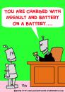 Cartoon: ASSAULT BATTERY JUDGE ROBOTS (small) by rmay tagged assault,battery,judge,robots
