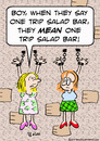 Cartoon: bar salad one trip mean chains (small) by rmay tagged bar,salad,one,trip,mean,chains