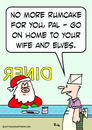 Cartoon: christmas santa home wife elves (small) by rmay tagged christmas,santa,home,wife,elves