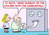 Cartoon: computer scarlet kitchen clue (small) by rmay tagged computer,scarlet,kitchen,clue
