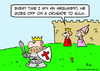 Cartoon: crusade sulk argument king queen (small) by rmay tagged crusade,sulk,argument,king,queen