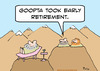 Cartoon: EARLY RETIREMENT GURUS (small) by rmay tagged early,retirement,gurus