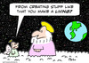 Cartoon: god creat earth living (small) by rmay tagged god,creat,earth,living