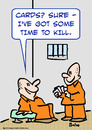 Cartoon: prison cards time kill (small) by rmay tagged prison,cards,time,kill
