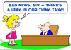 Cartoon: think tank leak (small) by rmay tagged think,tank,leak