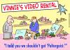Cartoon: video rental poltergeist (small) by rmay tagged video,rental,poltergeist