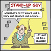 Cartoon: walks duck quacks bill maher (small) by rmay tagged walks,duck,quacks,bill,maher