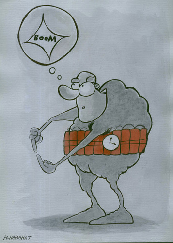 Cartoon: terorist (medium) by HAMED NABAHAT tagged terorist
